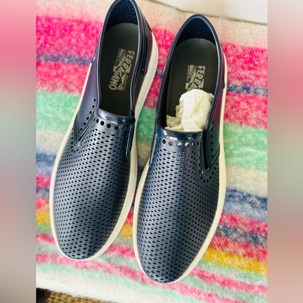 Salvatore Ferragamo Mens Shoes Rudder Slip-ons Sz. 11